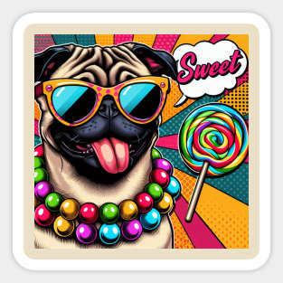 Pug Dog Friends Sticker